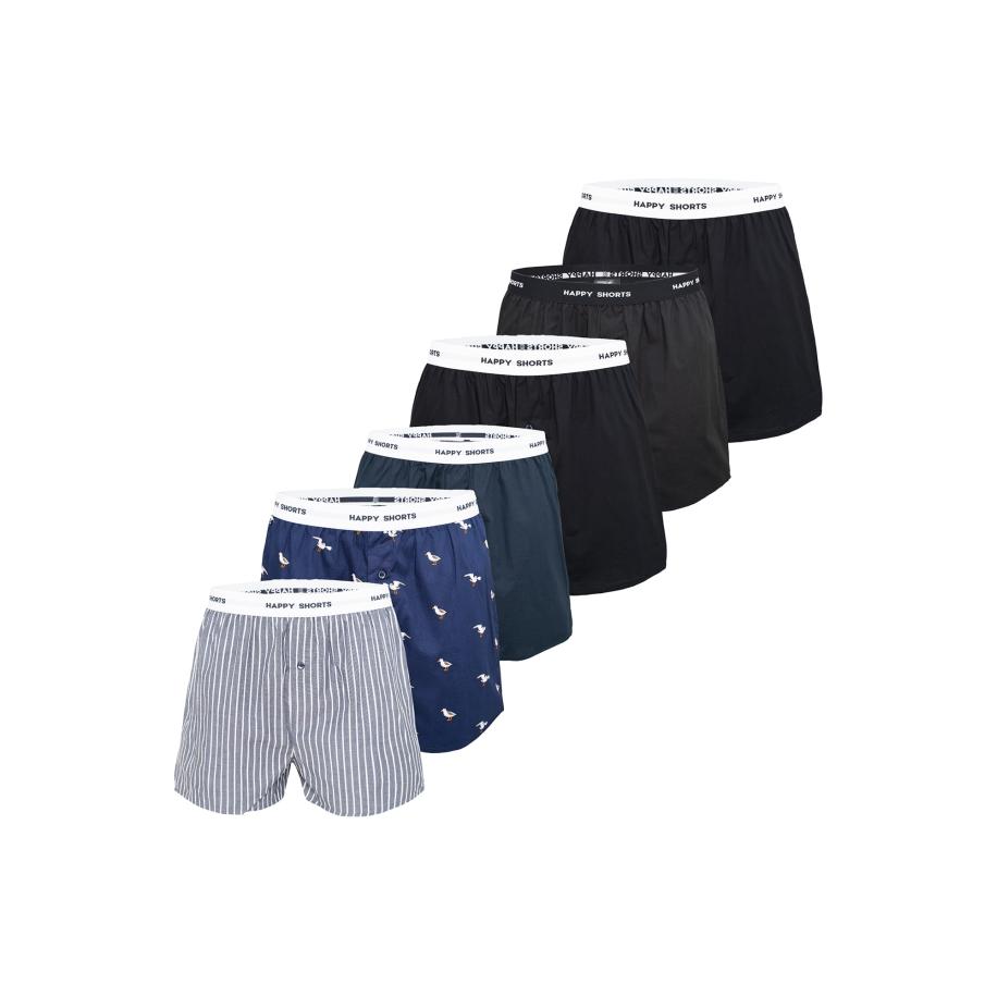 Happy Shorts Happy Shorts Boxershorts navy / donkergrijs / zwart / wit -