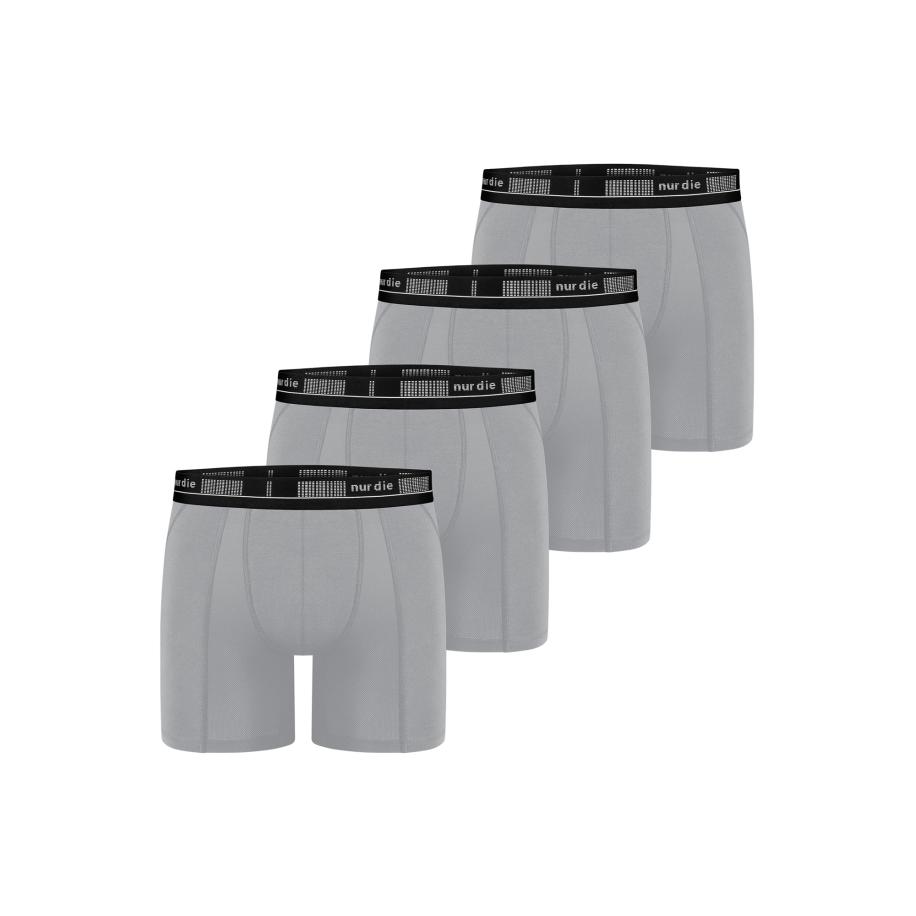 Nur Die Nur Die Boxershorts Long Boxer Cotton Active grijs -