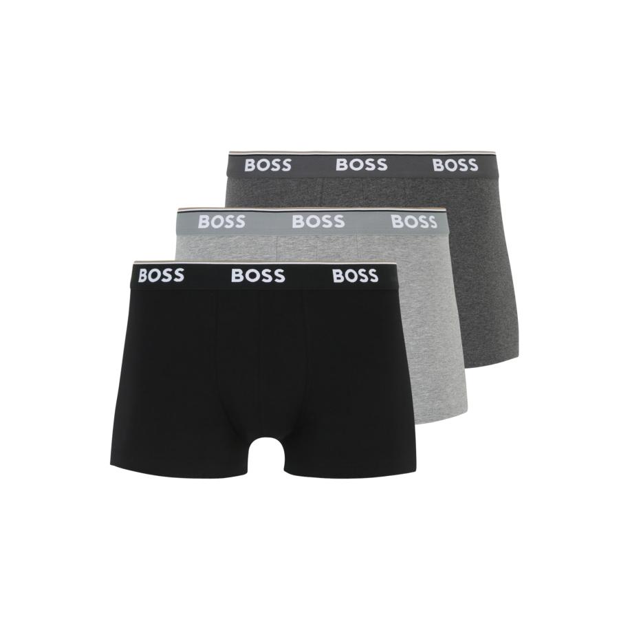 Hugo Boss BOSS Boxershorts Power donkergrijs / grijs gemêleerd / zwart / wit -