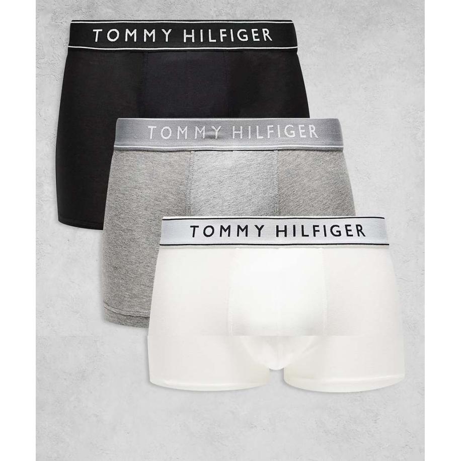 Tommy Hilfiger - Everyday Essentials - Set van 3 boxershorts in grijs/zwart/wit-Veelkleurig Multicolor