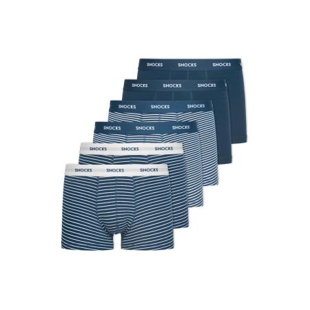 SNOCKS SNOCKS Boxershorts navy / lichtgrijs / wit