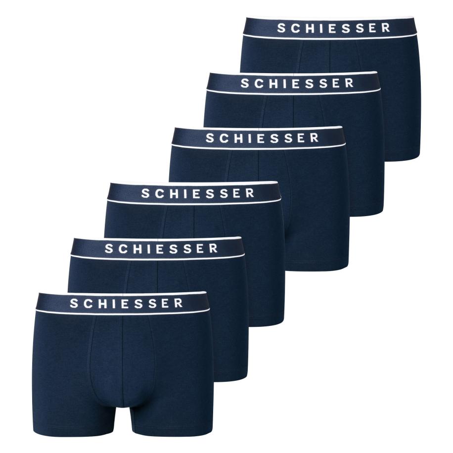 Schiesser SCHIESSER Boxershorts donkerblauw / wit -