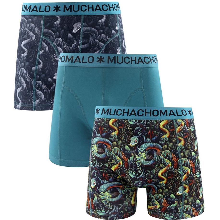 Muchachomalo Boxershorts 3-Pack Snakey Blauw