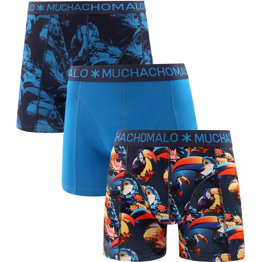 Muchachomalo Boxershorts 3-Pack Toucan Blauw