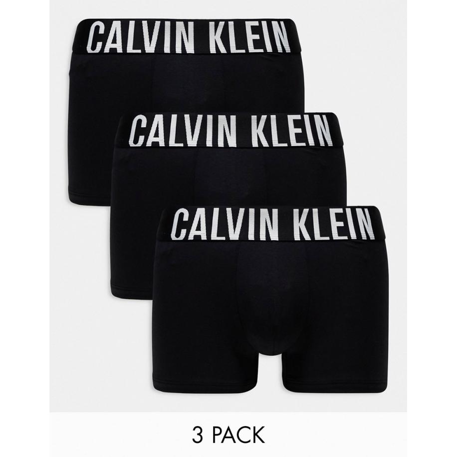 Calvin Klein - Intense Power - Set van 3 boxershorts van stretchkatoen in zwart Zwart
