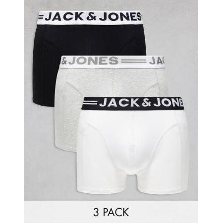 Jack & Jones - Set van 3 boxershorts in verschillende kleuren-Grijs