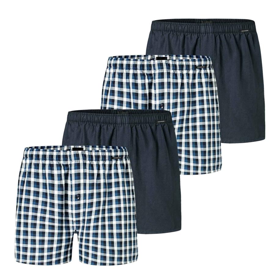 Schiesser SCHIESSER Boxershorts blauw / donkerblauw / grijs gemêleerd / offwhite -