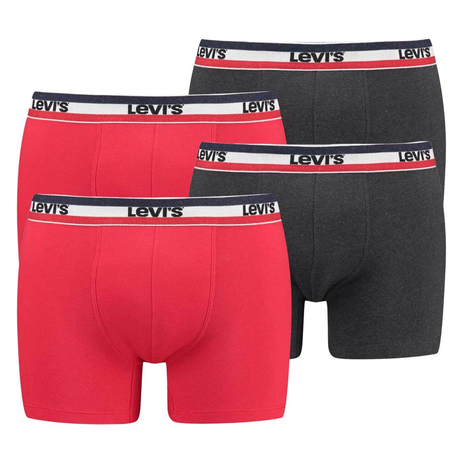 Levi's LEVIS ® Boxershorts antraciet / bloedrood / wit -