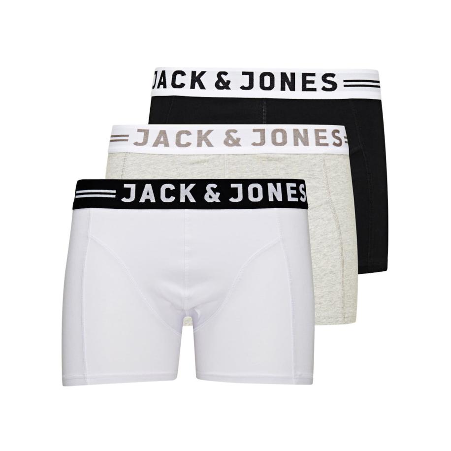Jack & Jones JACK & JONES Boxershorts Sense grijs gemêleerd / zwart / wit -