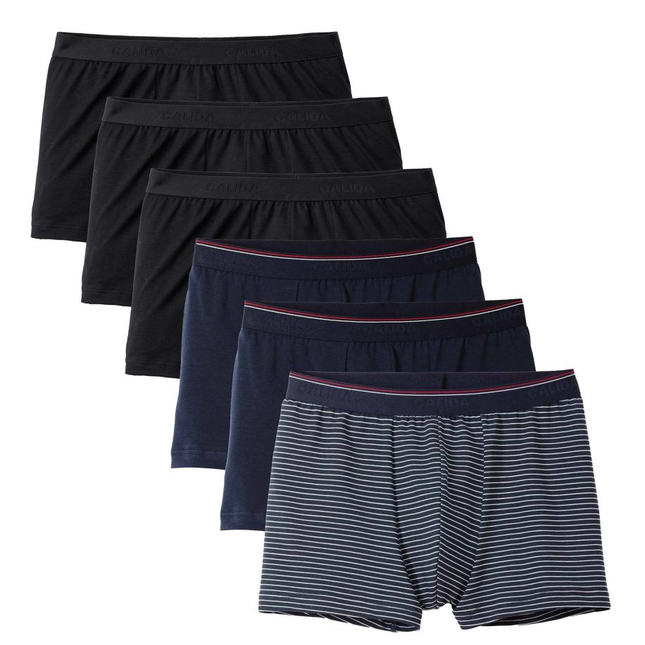 Calida CALIDA Boxershorts Natural Benefit donkerblauw / purper / zwart / wit -