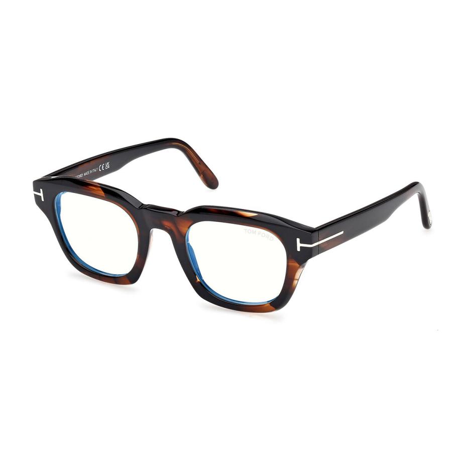 Tom Ford FT6083-B 56 Blauw-Light Block Tortoiseshell Heren Bril