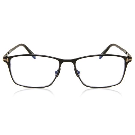 Tom Ford FT5935-B 001 Blauw-Light Block Zwart Heren Bril