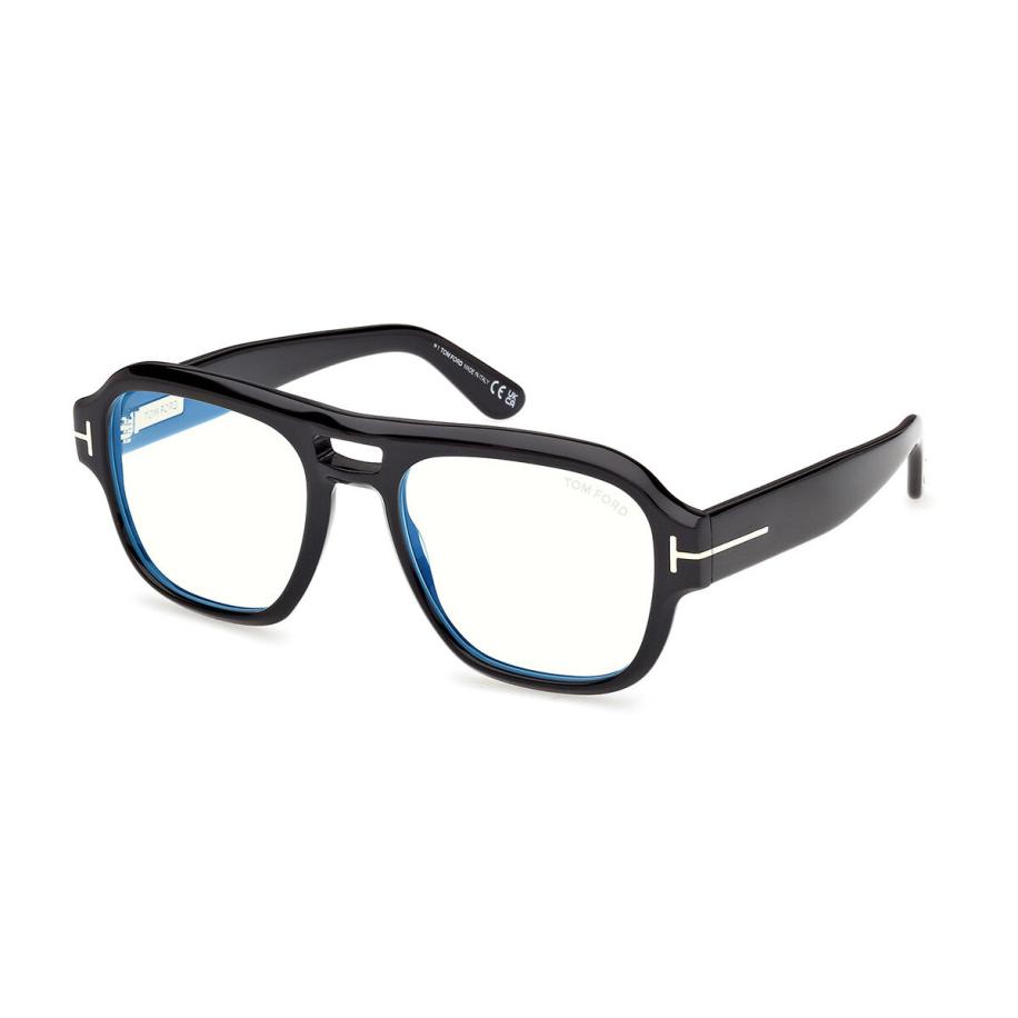 Tom Ford FT6085-B 1 Blauw-Light Block Zwart Heren Bril