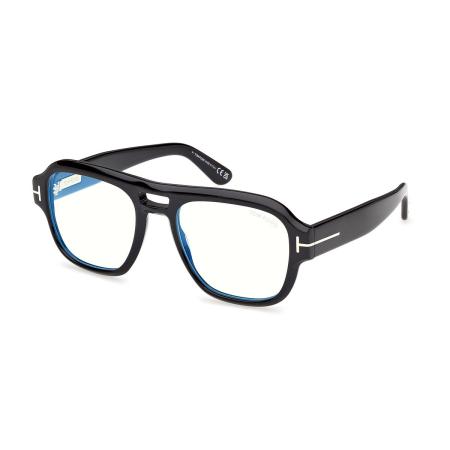 Tom Ford FT6085-B 001 Blauw-Light Block Zwart Heren Bril