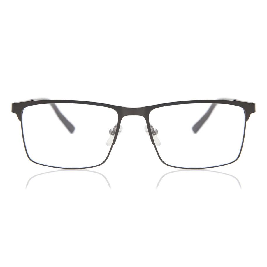 Heren Vierkant Volledige rand Metaal Grijs Bril - Anti-Blauwlichtglazen - SmartBuy Collection