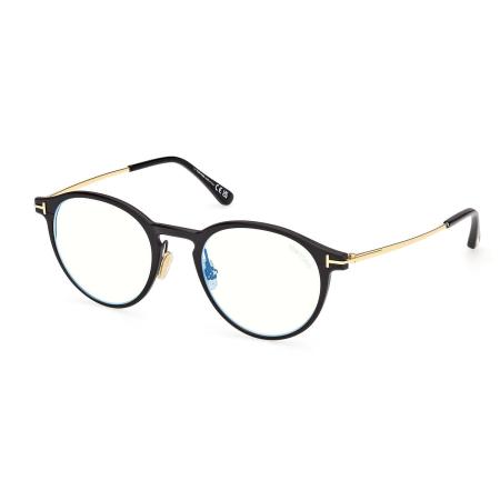 Tom Ford FT6088-B 002 Blauw-Light Block Zwart Heren Bril