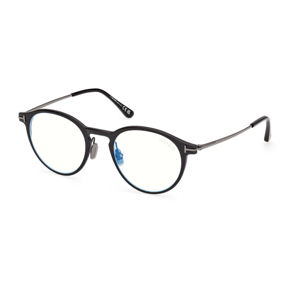 Tom Ford FT6088-B 5 Blauw-Light Block Zwart Heren Bril