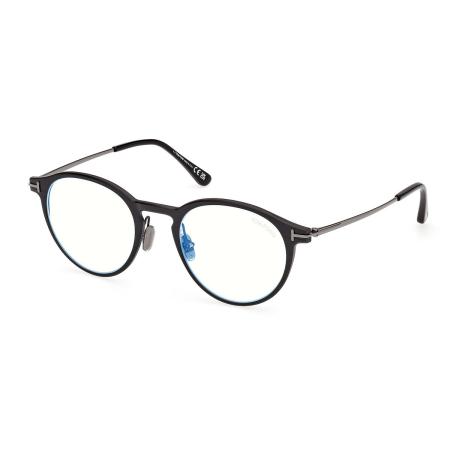 Tom Ford FT6088-B 005 Blauw-Light Block Zwart Heren Bril