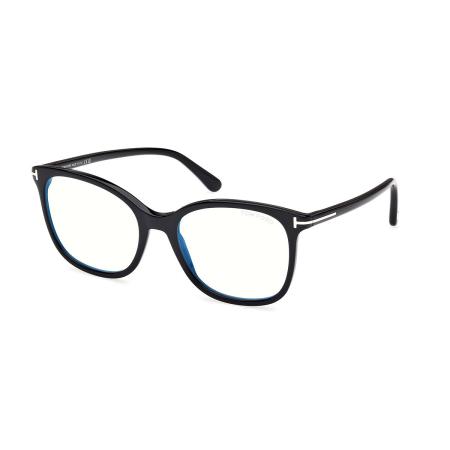 Tom Ford FT6089-B 001 Blauw-Light Block Zwart Dames Bril