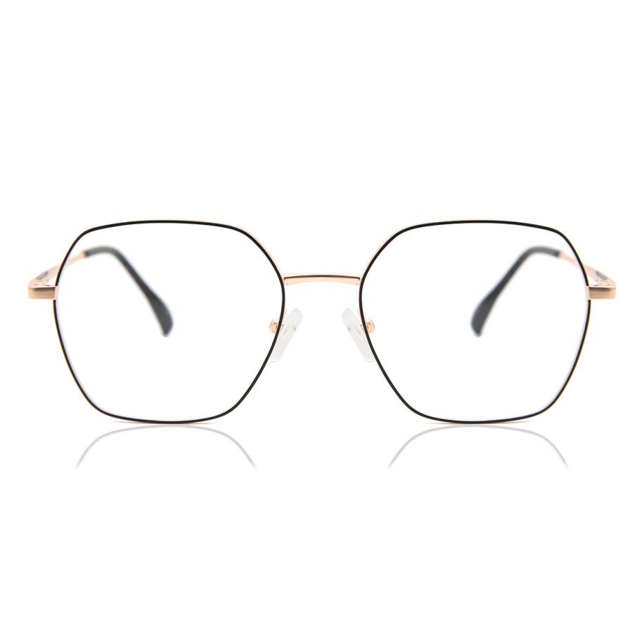 Heren Geometric Volledige rand Metaal Goud Bril - Anti-Blauwlichtglazen - SmartBuy Collection