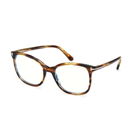 Tom Ford FT6089-B 055 Blauw-Light Block Tortoiseshell Dames Bril