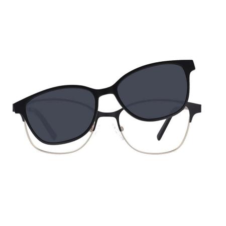 Dames Vierkant Clip-On Metaal Goud Bril - Anti-Blauwlichtglazen - SmartBuy Collection
