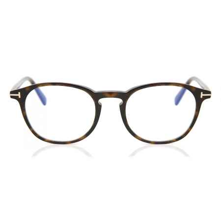 Tom Ford FT5583-B 052 Blauw-Light Block Tortoiseshell Heren Bril