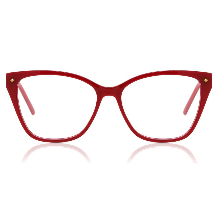 Dames Cat-eye Volledige rand Plastic Rood Bril - Anti-Blauwlichtglazen - SmartBuy Collection