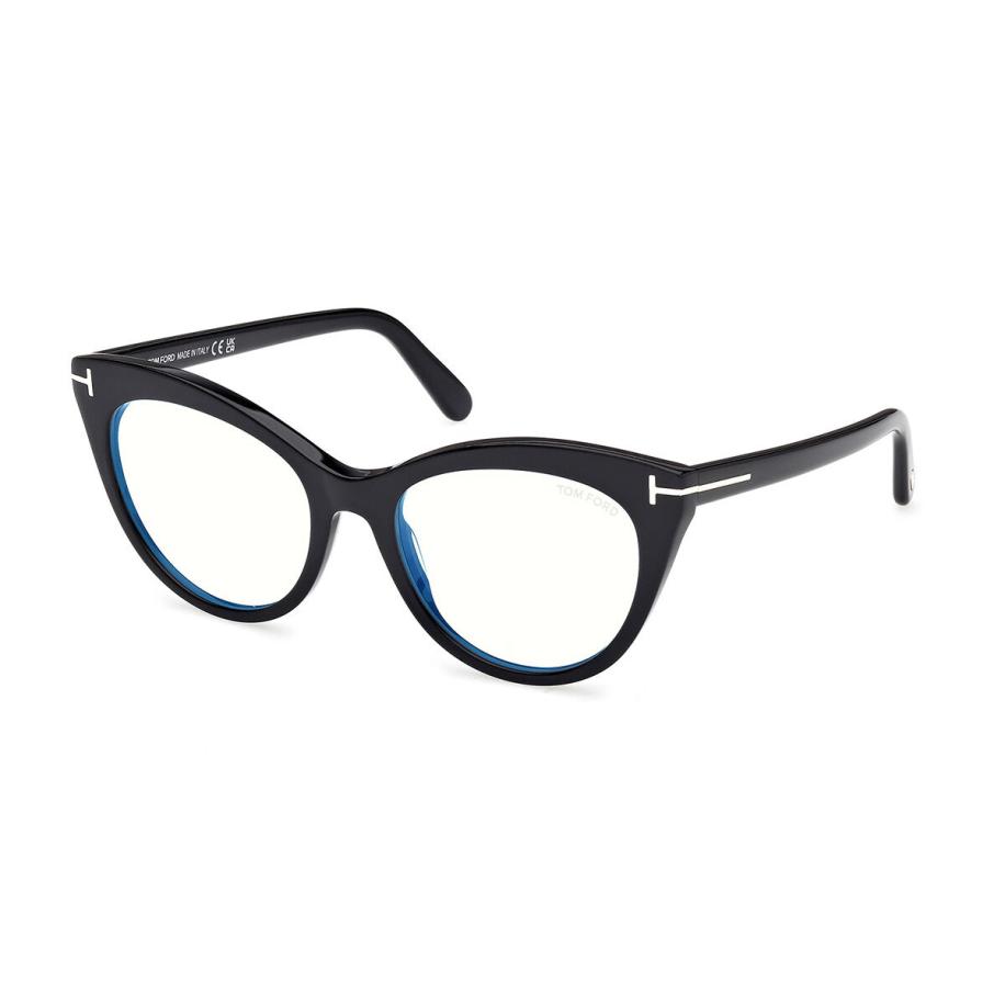 Tom Ford FT6091-B 1 Blauw-Light Block Zwart Dames Bril