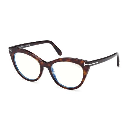 Tom Ford FT6091-B 052 Blauw-Light Block Tortoiseshell Dames Bril