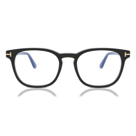 Tom Ford FT5868-B 001 Blauw-Light Block Zwart Heren Bril
