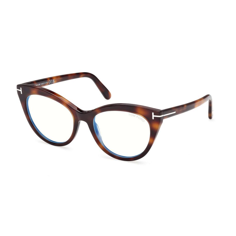 Tom Ford FT6091-B 53 Blauw-Light Block Tortoiseshell Dames Bril