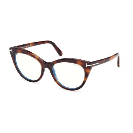Tom Ford FT6091-B 053 Blauw-Light Block Tortoiseshell Dames Bril