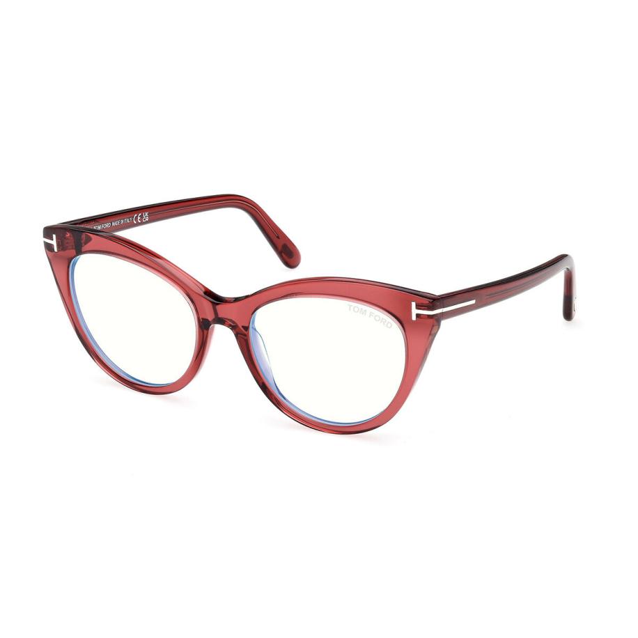 Tom Ford FT6091-B 69 Blauw-Light Block Doorzichtig Dames Bril