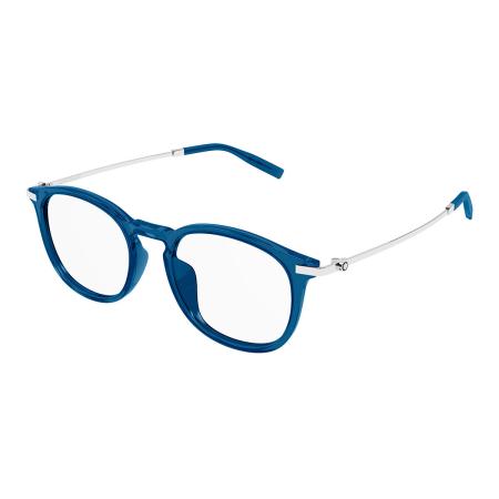 Montblanc MB0375OA Aziatische pasvorm 004 Blauw Heren Bril