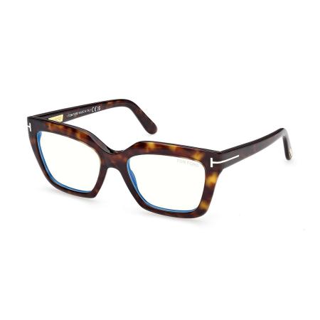 Tom Ford FT6093-B 052 Blauw-Light Block Tortoiseshell Dames Bril