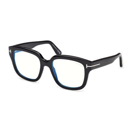 Tom Ford FT6094-B 001 Blauw-Light Block Zwart Dames Bril