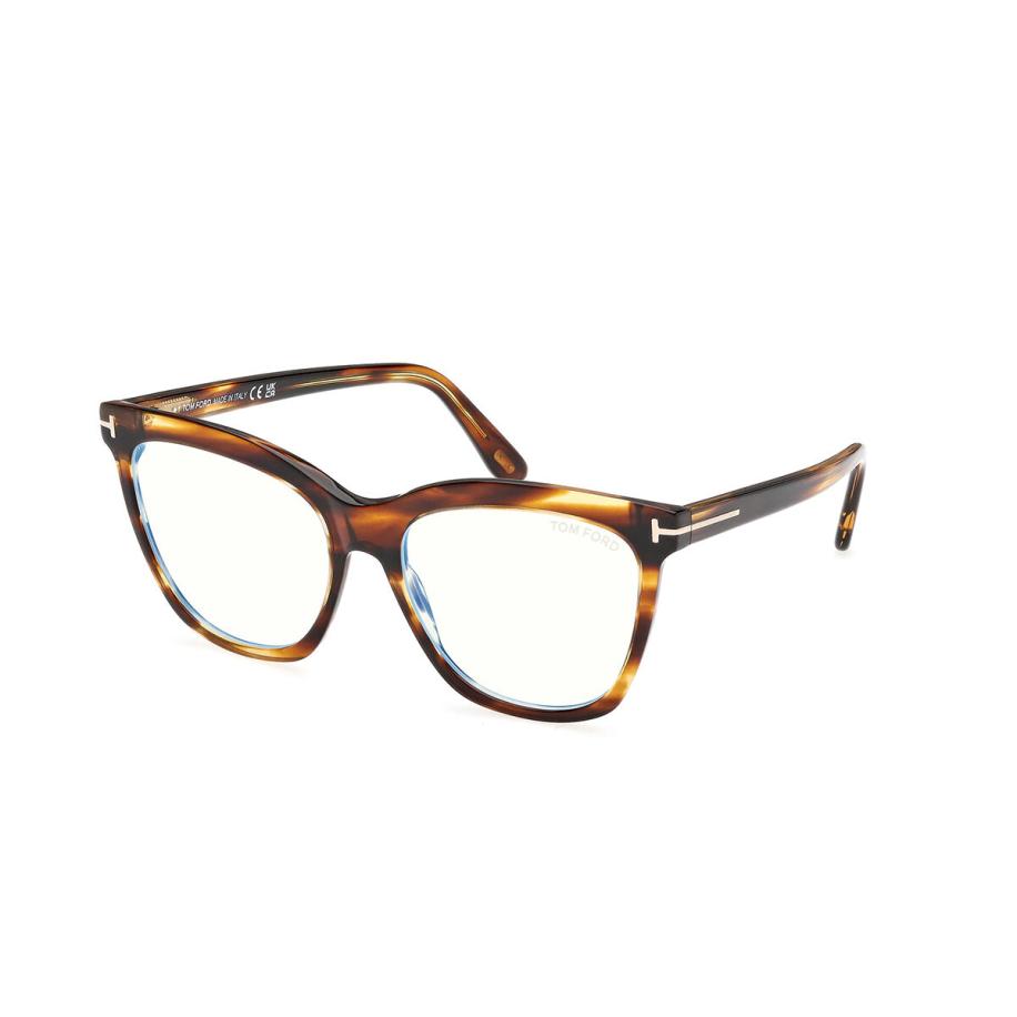Tom Ford FT6042-B 55 Blauw-Light Block Tortoiseshell Dames Bril