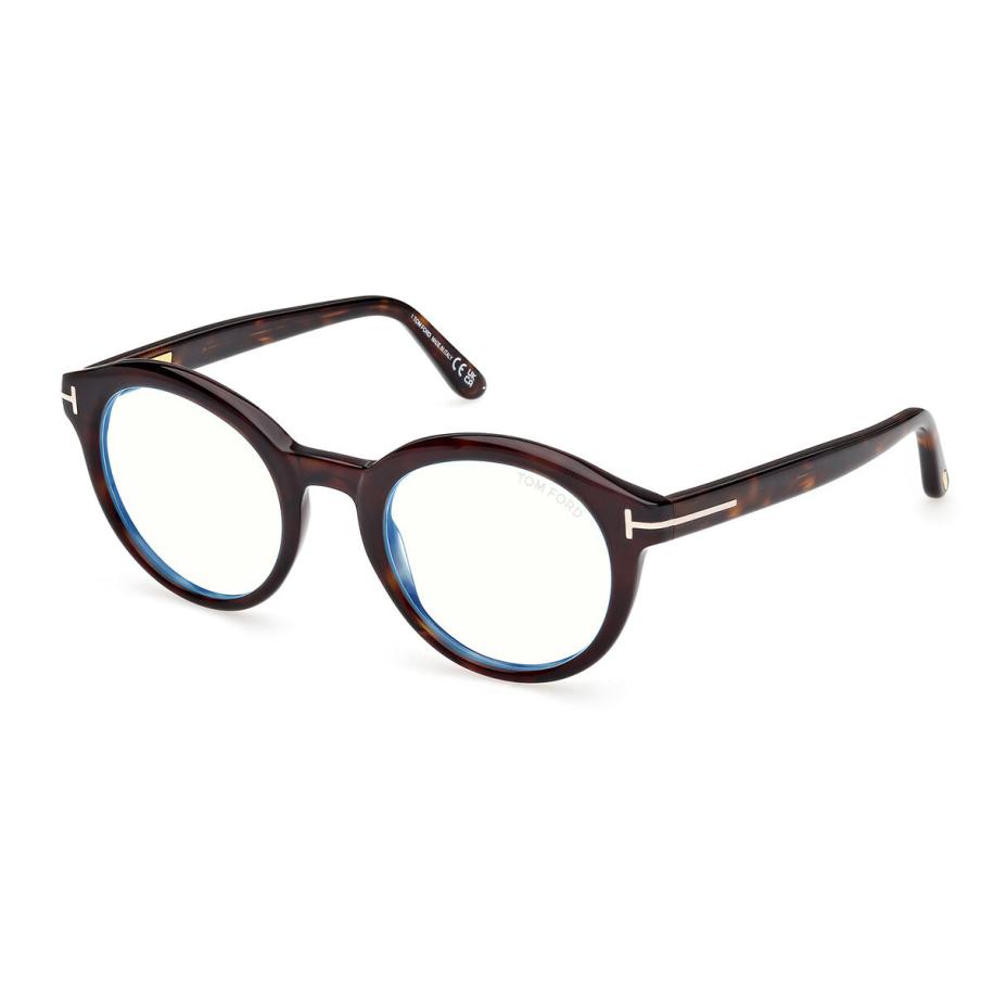 Tom Ford FT6061-B 52 Blauw-Light Block Tortoiseshell Heren Bril