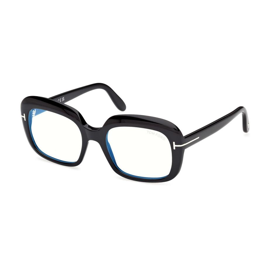 Tom Ford FT6096-B 1 Blauw-Light Block Zwart Dames Bril