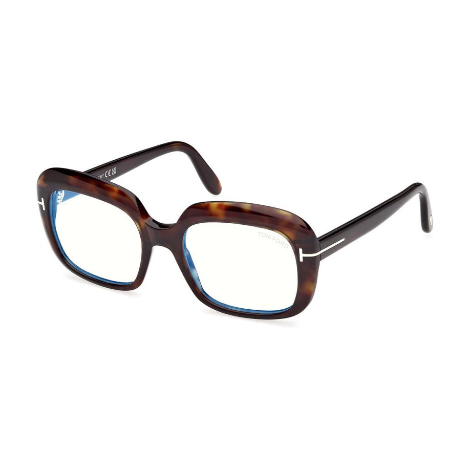Tom Ford FT6096-B 52 Blauw-Light Block Tortoiseshell Dames Bril
