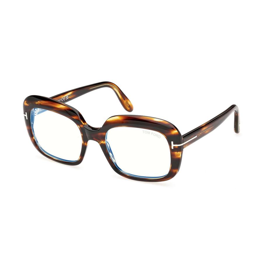 Tom Ford FT6096-B 55 Blauw-Light Block Tortoiseshell Dames Bril