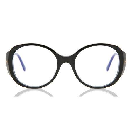 Tom Ford FT5620-B 001 Blauw-Light Block Zwart Dames Bril