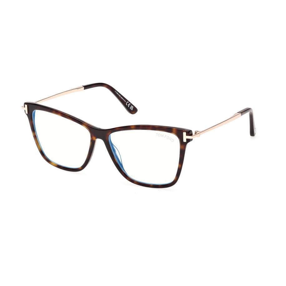 Tom Ford FT6097-B 52 Blauw-Light Block Tortoiseshell Dames Bril
