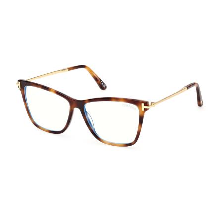 Tom Ford FT6097-B 053 Blauw-Light Block Tortoiseshell Dames Bril