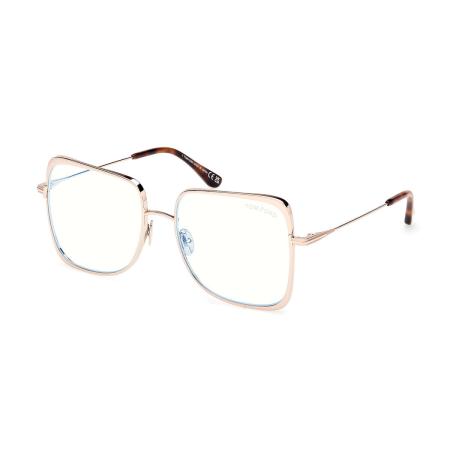 Tom Ford FT6098-B 028 Blauw-Light Block Goud Dames Bril
