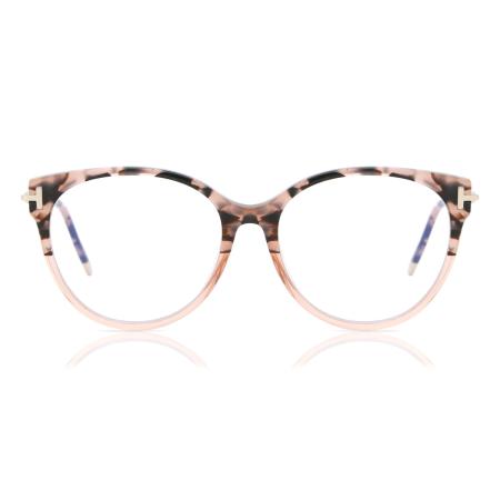 Tom Ford FT5770-B 055 Blauw-Light Block Tortoiseshell Dames Bril