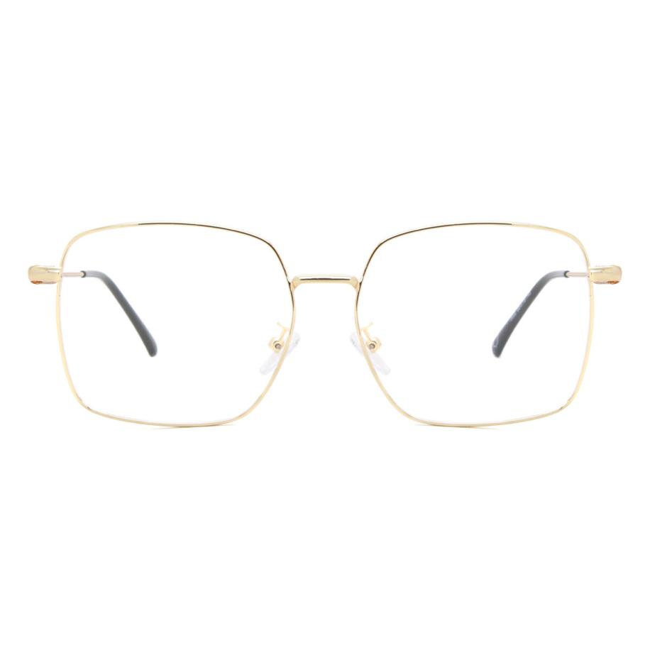 Dames Vierkant Volledige rand Metaal Goud Bril - Anti-Blauwlichtglazen - SmartBuy Collection