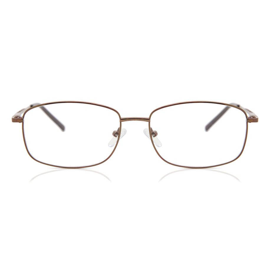 Heren Vierkant Volledige rand Metaal Bruin Bril - Anti-Blauwlichtglazen - SmartBuy Collection