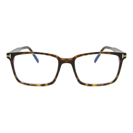 Tom Ford FT5802-B 052 Blauw-Light Block Tortoiseshell Heren Bril